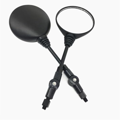 Espejos retrovisores moto universales redondos con fijación roscada de 10mm negra