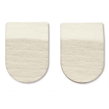 HAPADHeel Pads, 2 Inches Wide/1/2 Inch High - Wool Felt Heel Cushion Pads for Plantar Fasciitis and Other Heel Pain - 1 Pair of Hapad Heel Lifts