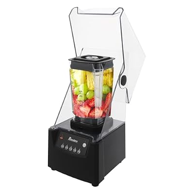 Commercial Smoothie Blender, 1.8L High-Power Soundproof Design with Quiet Operation, 5 Time Presets, Clear Jar, Large Capacity for Frozen Fruits & Vegetable Juices