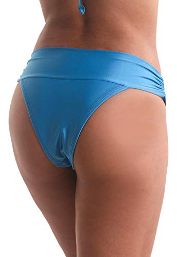 Calcinha Biquíni Avulso Cós Alto Orquídea - Azul Claro - P