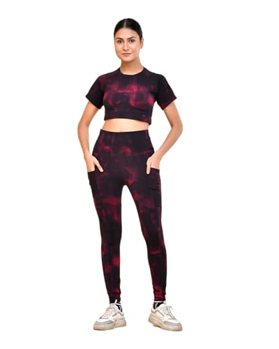 Image of SPLORR Premium Tights and Bra High Waist Stretchable Gym Tights Leggings Gym wear /Active Wear Yoga Pants Zumba /Dance Womens Workout Gym Tight Stretchable Workout Yoga Gym and Sports Bra Set