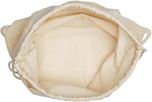 (12 Pack) Set of 12 Durable Cotton Canvas Drawstring Backpacks Cinch String Bags Bulk 14 x 164