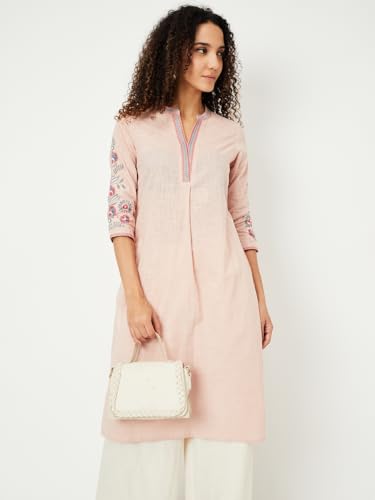 Image of Max Cotton Blend Women Kurta, Regular