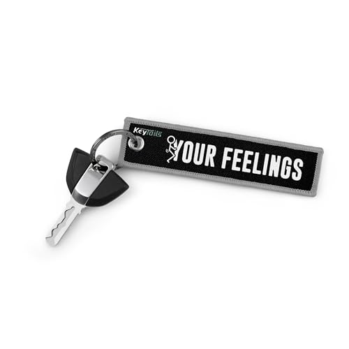Image of KEYTAILS Keychains, Premium Quality Key Tag for Cars, Trucks, Motorcycle, Sportbike, Scooters, ATV, UTV [F Your Feelings]