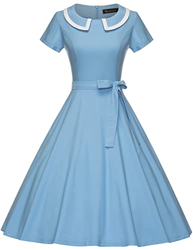 GownTown Womens Dresses 1950s Vintage Swing Stretchy Dresses with Pockets