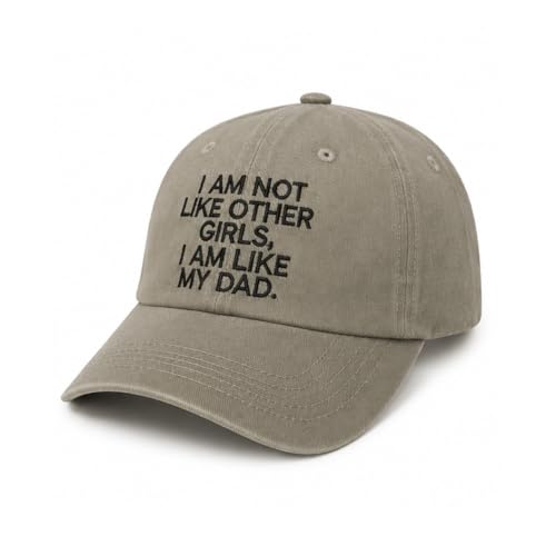 Image of Green Dad Hat Men Women Embroidered Baseball Cap Low Profile Father's Day Snapback Hat Vintage Adjustable Washed Unisex