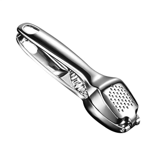Heavy Duty Garlic Press | Rust Proof Garlic Mincer Crusher | Dishwasher Safe Zinc Alloy Garlic Peeler for Home Cooking, Restaurants and Canteens | Easy to Use Garlic Tool