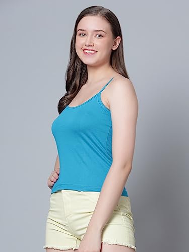 Image of Aimly Women's Regular Fit Cotton Camisole Slip Spaghetti | Combo Pack of 2