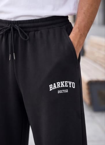 BARKEYO Men's Black Cotton Baggy Trackpants - Image 6