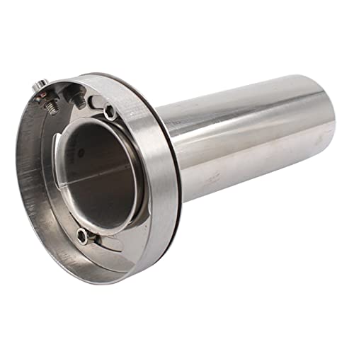 4'' inch Adjustable Stainless Steel Round Exhaust Muffler Tip Removable Silencer Inner Silence