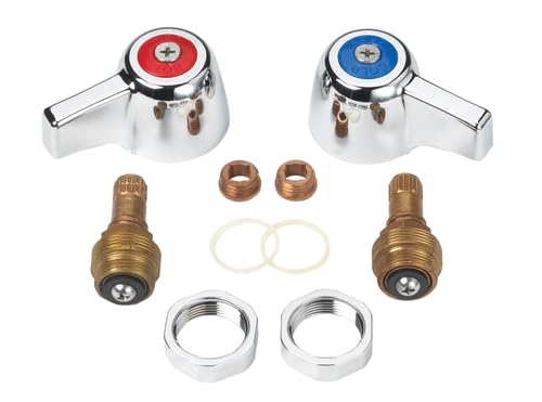 FSE 373-KR-21-325L Silver Series Compression Repair Kit, Knob Style Handles, Fits 10-4, 11-4, and 13-8 Series Faucets, Includes Hot and Cold Valve Set, Fully Assembled, Easy Installation