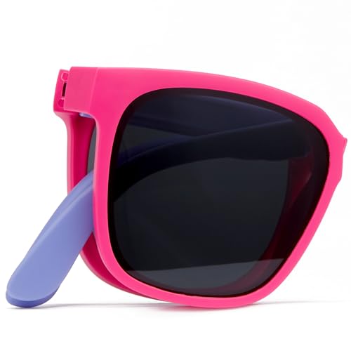 Cyxus Kids Folding Foldable Sunglasses for Girls Boys Prolarized Uv 400 Protection Travel Sunglasses