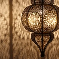 Casa Moro Orientalische Lampe MOULOUK Schwarz 54cm | marokkanische Pendelleuchte | Boho Chic Hängelampe wie aus 1001… – Bild 3