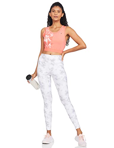 Image of Puma Women's' Printed Regular T-Shirt (52024324 Georgia Peach-Fiery Coral-Floral Print XL)