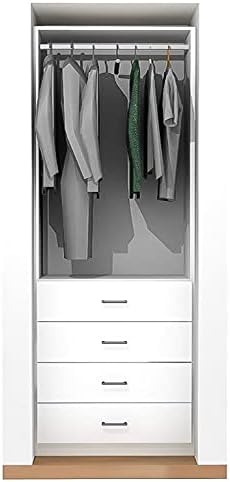 EZ Fit Closet Section 24" W x 93" H Drawers and Rod