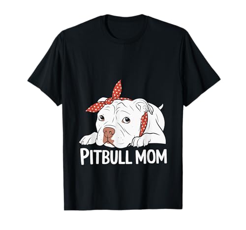 Pitbull mom cute dog lover para entusiastas de los animales camiseta