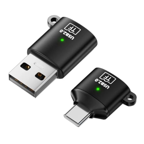 ChenYang Lector de tarjetas Micro SD USB 2.0 tipo A/C a Micro SD para TF, Micro SDHC y SDXC (2 unidades)