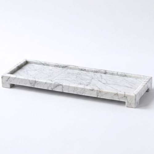 EXCHUES Marble Riser for Kitchen Counter 12 * 4.3 INCH Marble Soap Tray