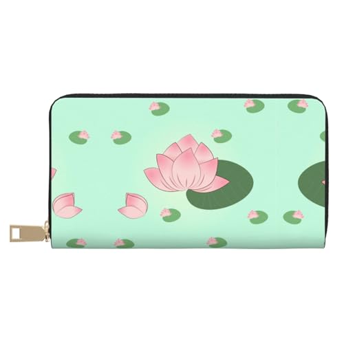 Cartera de mano con diseño de flores de loto de acabados modernos y gran versatilidad