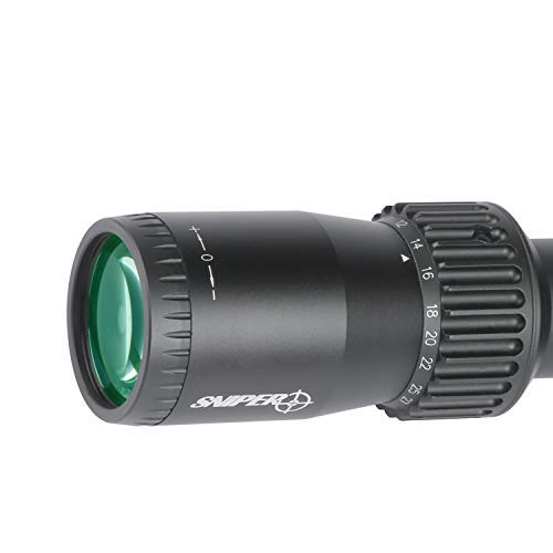 Sniper ZT 5-27x50 FFP Scope Side Parallax Adjustment Glass Etched Reticle Red Green Illuminated with Scope Mount
