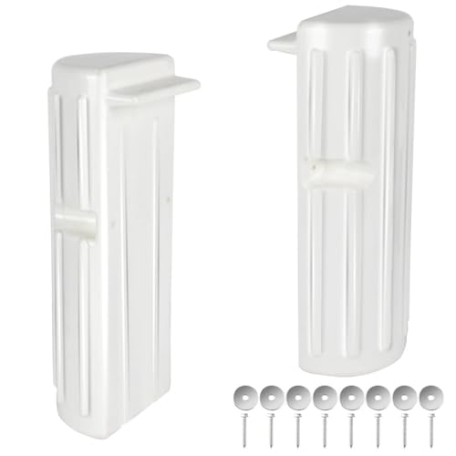 ORLANG 2Pack Dock Bumper Fender, Inflatable Dock Protection for Edging, Marine Dock Fender Bumper with Stainless Steel Mounting Hardware - White