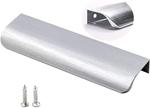 LONTAN 10 Pièce Argenté Poignée Meuble Cuisine 128mm Alliage d'aluminium Poignées de Meubles LS7027SNB128