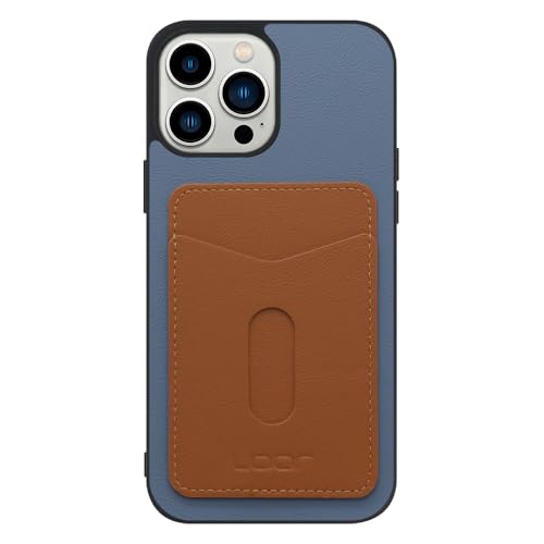 LOOF PASS-SHELL (LEATHER Ver.) 本革 レザー 窓付きポケット スマホケース for iPhone 13 Pro Max 用 ケース カバー カード収納 背面 ストラップホール カードポケット シンプル かわいい 耐衝撃 薄型