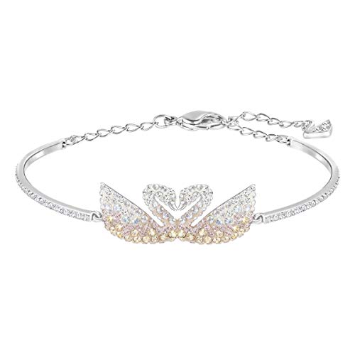Preisvergleich Produktbild Swarovski Iconic Swan Armreif für Frauen, mehrfarbiges Kristall, rhodiniert