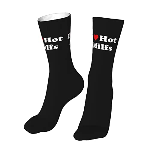 I Love Milfs Socks Women Sports Socks Stockings Tube Socks High Casual Moisture Control Socks For Women Men 16 Inches #TOP1