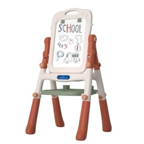 Imaginarium Pizarra con Caballete de plastico Doble giratoria para niños – Superficie magentica para Letras y numeros – Superficie Convencional para Dibujo – Juego Educativo Aprendizaje