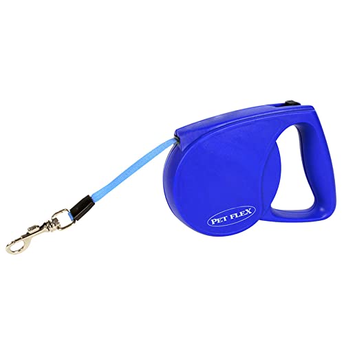 Pet Flex, Guia Retrátil automática para cachorro Pet Flex premium 3 metros até 25kg Cor:Azul