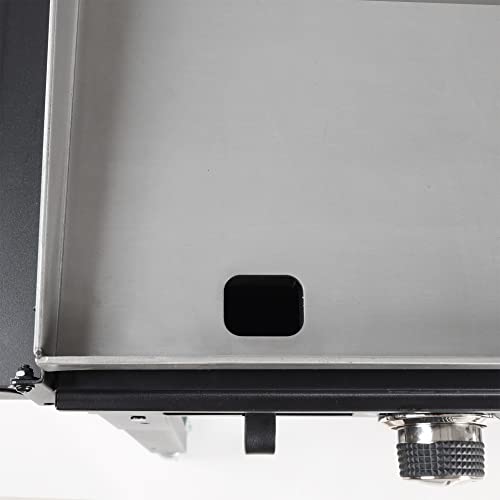 Razor Griddle Ggc1643M 37 Inch Outdoor Steel 4 Burner Propane Gas Grill Griddle With Wheels And Top Cover Lid Folding Shelves For Bbq Cooking, Black #TOP4