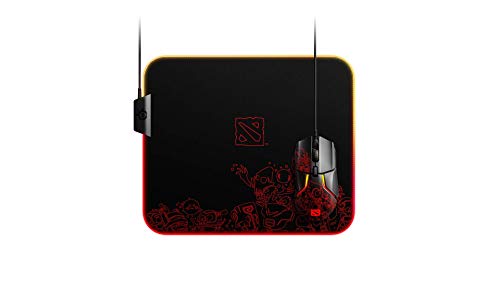 Image of SteelSeries QcK Dota 2 Edition Gaming Surface - Medium RGB Prism Cloth Mouse Pad of All Time - Optimized for Gaming Sensors
