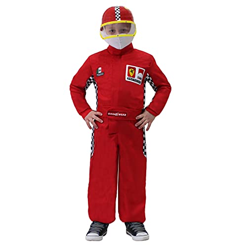 Pegasus Fantasia de carnaval bola fórmula 1 para criança, vestido Driver Racing, cosplay vermelho XL