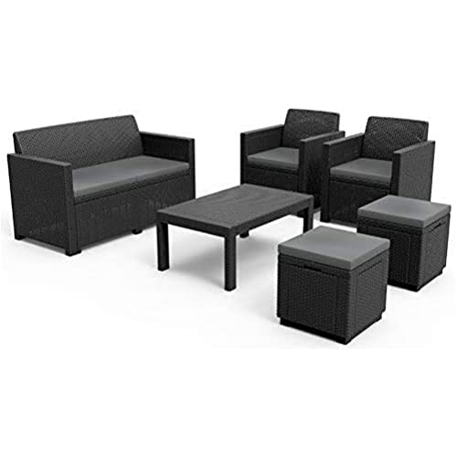 Side table Allibert by KETER Ice Cube graphite 42 x 42 x 41 cm Grey