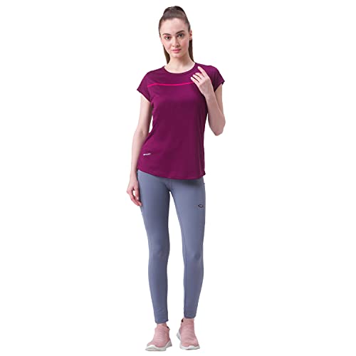 Image of berge' Ladies Polyester Dry Fit Western Shirts & Tshirts for Women, Quick Drying & Breathable Fabric, Gym Wear Tees & Workout Tops