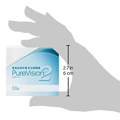 Bausch + Lomb PureVision 2 Monatslinsen, sehr dünne sphärische Kontaktlinsen, weich, 6 Stück / BC 8.6 mm / DIA 14 / -6.50 Dioptrien