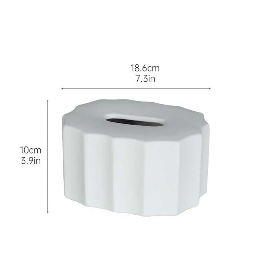 Soporte para Caja de pañuelos Decoración Sencilla con Caja de pañuelos, Mesa Centro, Papel Fumar, servilleta Creativa(Beige)