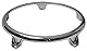 Latin Percussion Spannreifen Conga Comfort Curve II - Top Tuning (Extended Collar) - Chrom 11 Quinto | 5 Loch, LP2565