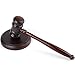 WUWEOT Gavel and Sound Block Set, Handcrafted Wooden Gavel and Round Hammer Sound Block for Judge, Lawyer, Student, Meeting, Auction Court, and Gifts