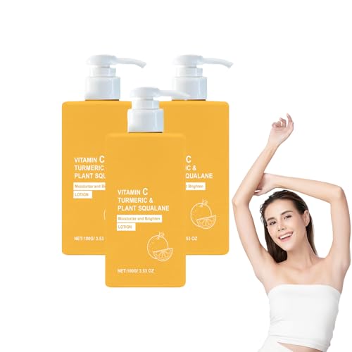 Lotion corporelle curcuma vitamine C crème éclaircissante raffermissante visage corps 3 flacons
