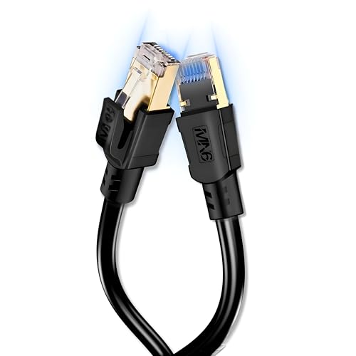 MN6 M110XF Cat8 Kablo/5 METRE/40GBPS-2000MHZ-26 Awg-S/ftp-Cat8 Ethernet Kablosu (SIYAH, 5 METRE)