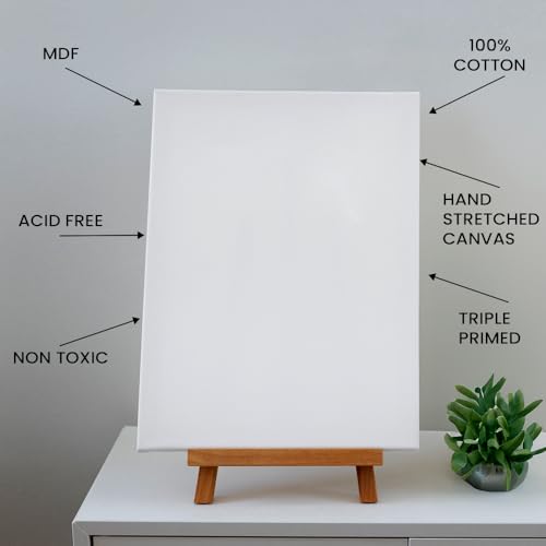 Image of Canvas Champ Pre Stretched Canvas for Painting 10 Oz - 100% Cotton, Pre-Primed Canvas with Wooden Frame (Pack of 1, 48 inch W x 48 inch H)