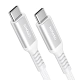 NIMASO USB-C & Type C ケーブル (0.3m ホワイト) USB C 2.0 PD対応 60W 3A急速充電 高耐久ナイロン編み iPhone16/15シリーズ、iPad、MacBook、Sony等Type-c機種対応NCA24B1113