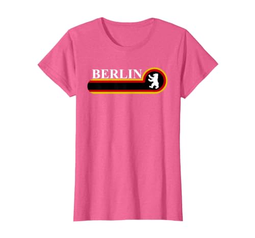 Capital of Germany Berlin Berlin Bear T-Shirt, Women, Pink Heather, Small