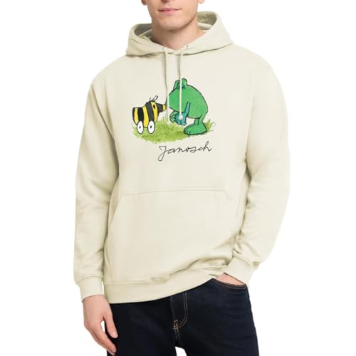 Spreadshirt Janosch Frosch Tigerente Kuss Unisex Hoodie, M, Vanille-Milchshake