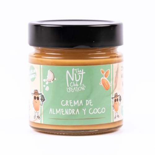 Crema de almendra y coco 225 gr | The Nut Club | Crema 100% vegana, sin azúcares añadidos y con almendras nacionales