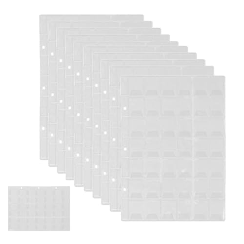 Páginas para colección de monedas 10 hojas 6x7 grid miniatura 1