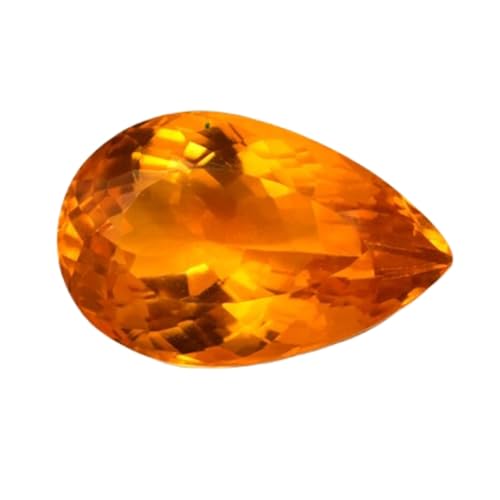 Citrine naturelle en poire pour fabriquer un cadeau unique, bague ou collier de naissance DIY