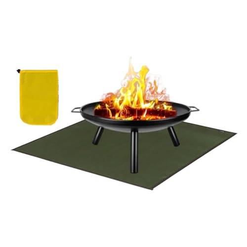 Nappe De Cuisson Ignifuge – sous Gril Nappe pour Feu De Camp Et BBQ,Accessoire De Cuisinière Réutilisable Portable pour Randonnée Peluche Pique-Nique